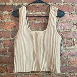 Forever 21 tan rubbed top. Size L.